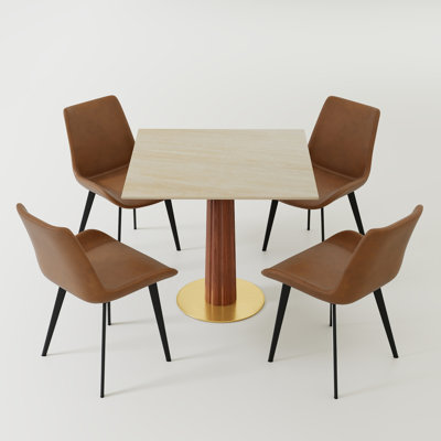 Conference Table & Chairs Set Seats 4 Conference Tables
